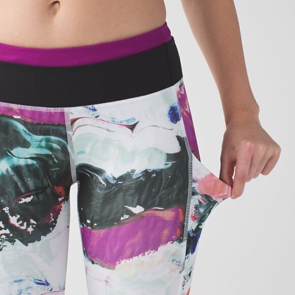 NWT Lululemon Speed Tight III *All Full-On Luxtreme Pigment Wave Multi Black Sz4 - Picture 10 of 14